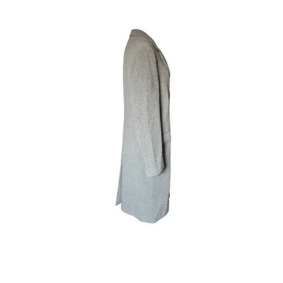 Vintage Jaques Francois Cashmere Blend Knee Length Coat Mens 37R Gray Business